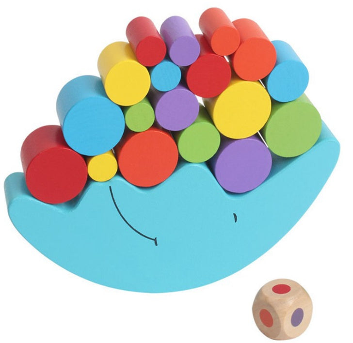 Wooden Moon Balance Stacking Game