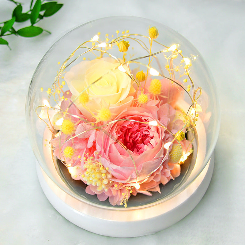 Eternal Flower Rose Glass Cover