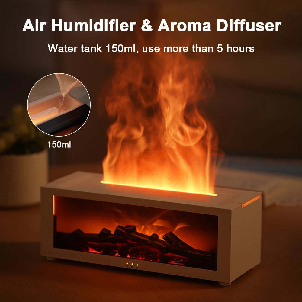 3D Flame Fireplace Aromatherapy Diffuser